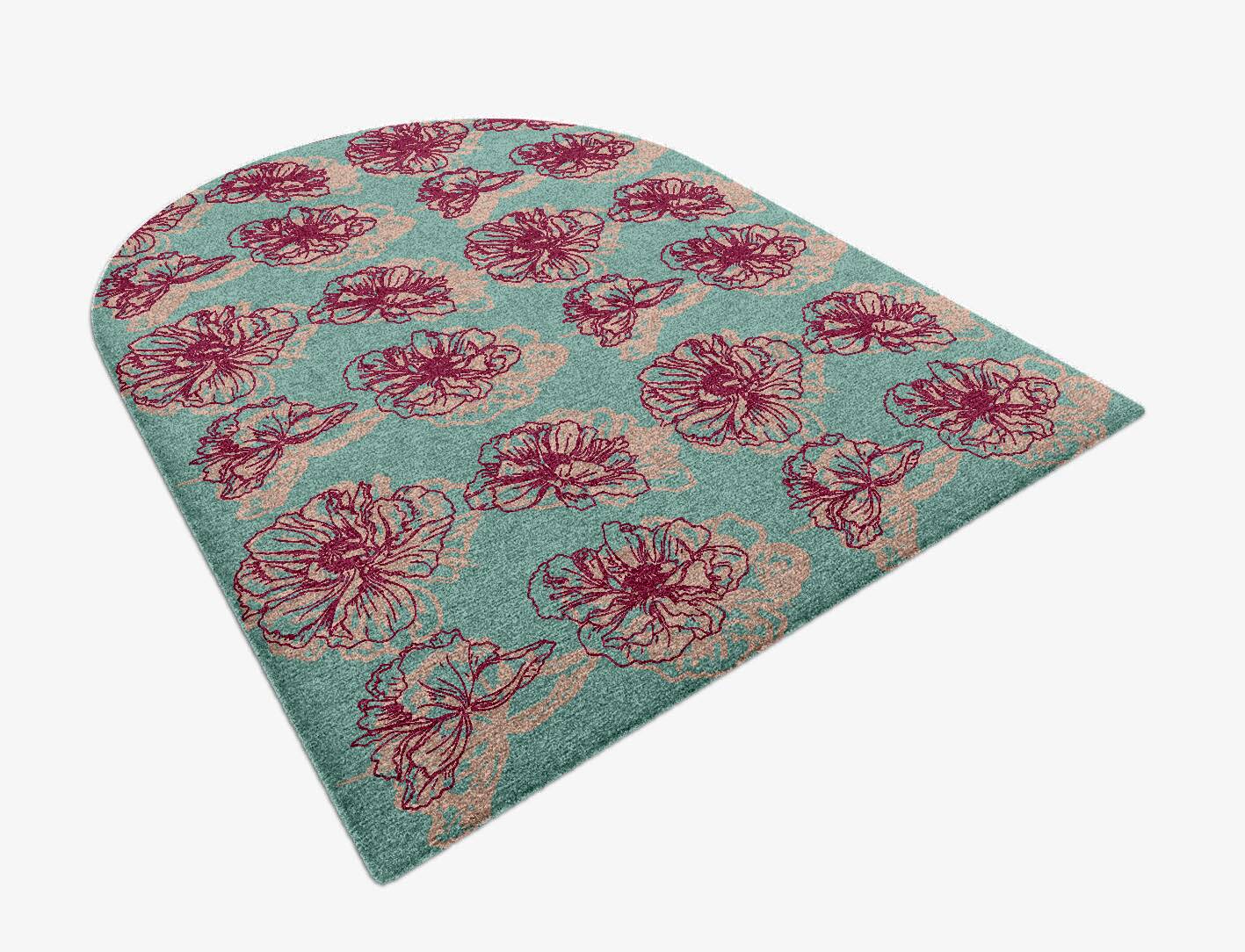 Cotton Candy Floral Arch Hand Knotted Tibetan Wool Custom Rug by Rug Artisan