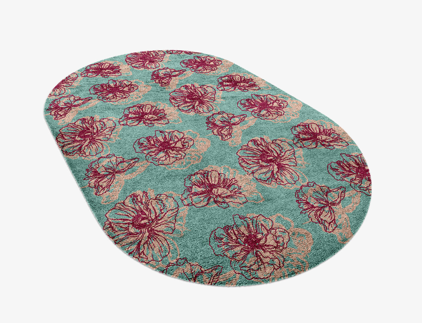 Cotton Candy Floral Capsule Hand Knotted Bamboo Silk Custom Rug by Rug Artisan