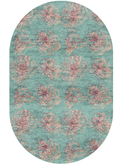 Cotton Candy Floral Capsule Hand Knotted Bamboo Silk Custom Rug by Rug Artisan