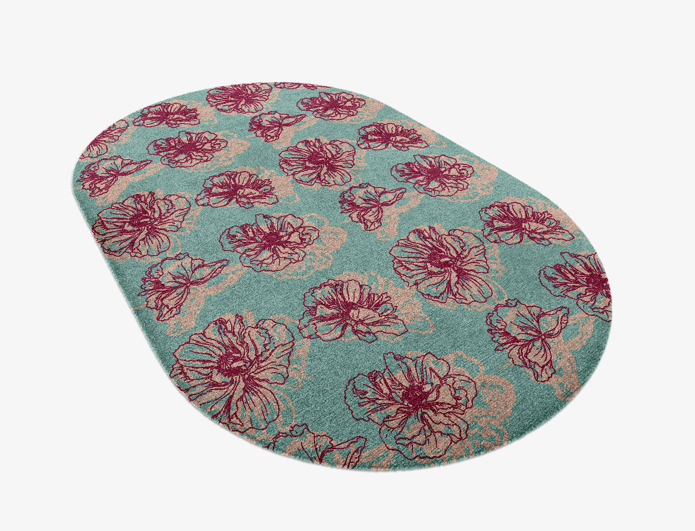 Cotton Candy Floral Capsule Hand Knotted Tibetan Wool Custom Rug by Rug Artisan
