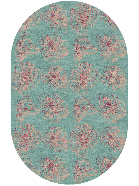 Cotton Candy Floral Capsule Hand Knotted Tibetan Wool Custom Rug by Rug Artisan