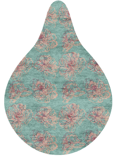 Cotton Candy Floral Drop Hand Knotted Bamboo Silk Custom Rug by Rug Artisan