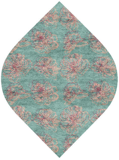 Cotton Candy Floral Ogee Hand Knotted Bamboo Silk Custom Rug by Rug Artisan