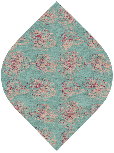 Cotton Candy Floral Ogee Hand Knotted Tibetan Wool Custom Rug by Rug Artisan