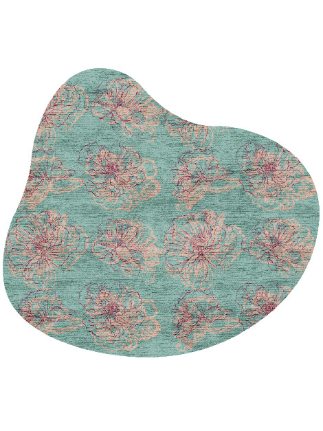 Cotton Candy Floral Splash Hand Knotted Bamboo Silk Custom Rug by Rug Artisan