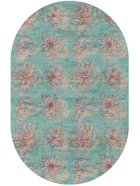 Cotton Candy Floral Capsule Hand Tufted Bamboo Silk Custom Rug by Rug Artisan