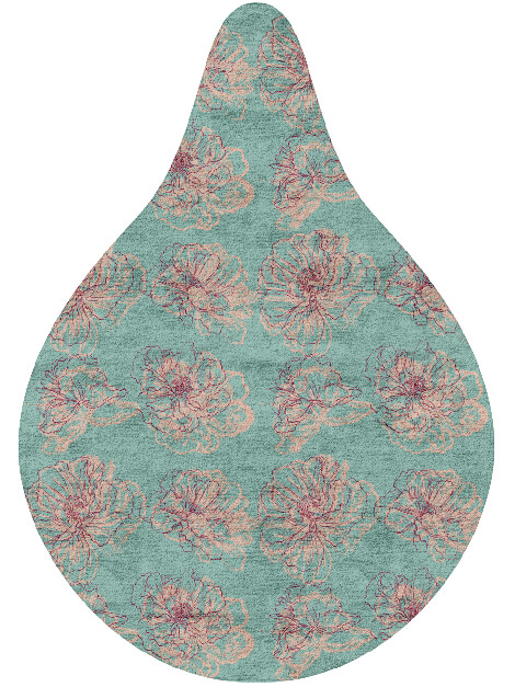 Cotton Candy Floral Drop Hand Tufted Bamboo Silk Custom Rug by Rug Artisan