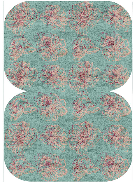 Cotton Candy Floral Eight Hand Tufted Bamboo Silk Custom Rug by Rug Artisan