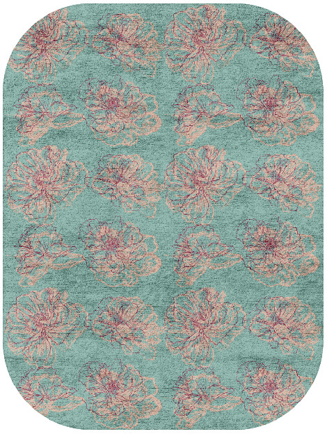 Cotton Candy Floral Oblong Hand Tufted Bamboo Silk Custom Rug by Rug Artisan