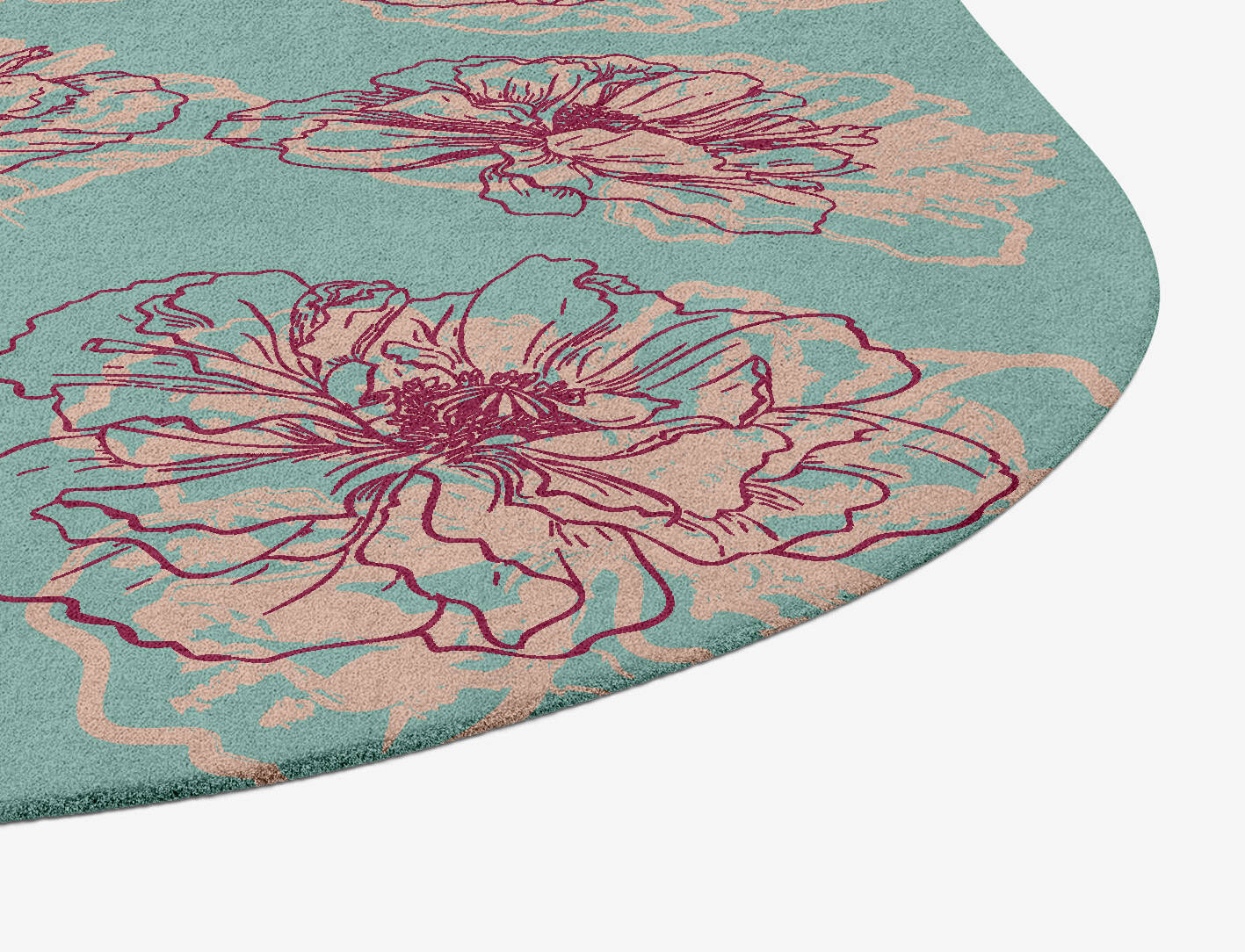 Cotton Candy Floral Oblong Hand Tufted Pure Wool Custom Rug by Rug Artisan