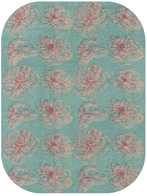 Cotton Candy Floral Oblong Hand Tufted Pure Wool Custom Rug by Rug Artisan