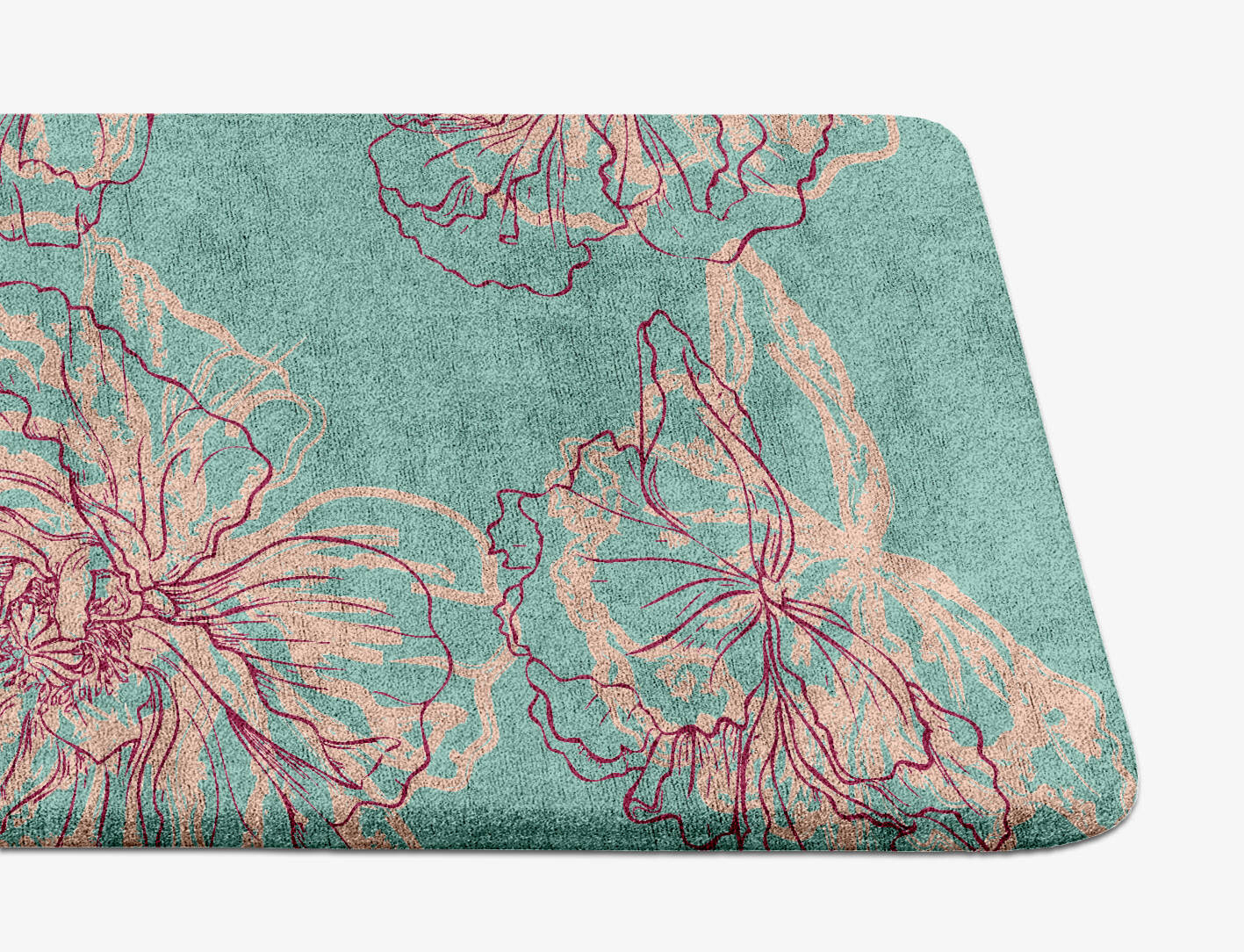 Cotton Candy Floral Runner Hand Tufted Bamboo Silk Custom Rug by Rug Artisan