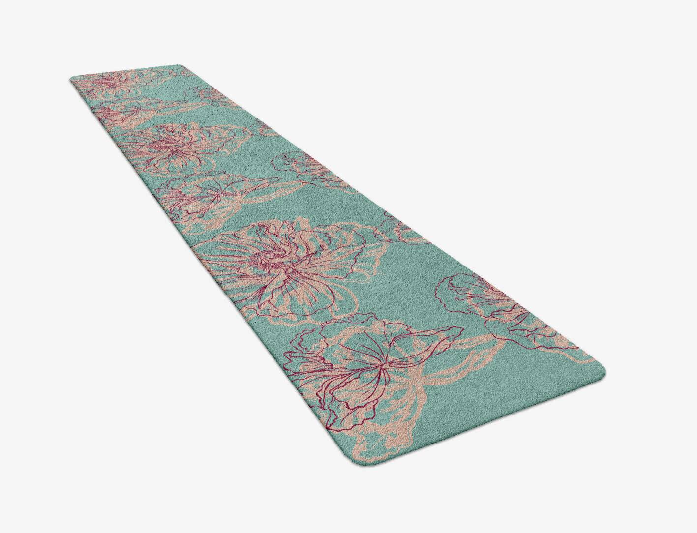 Cotton Candy Floral Runner Hand Tufted Pure Wool Custom Rug by Rug Artisan