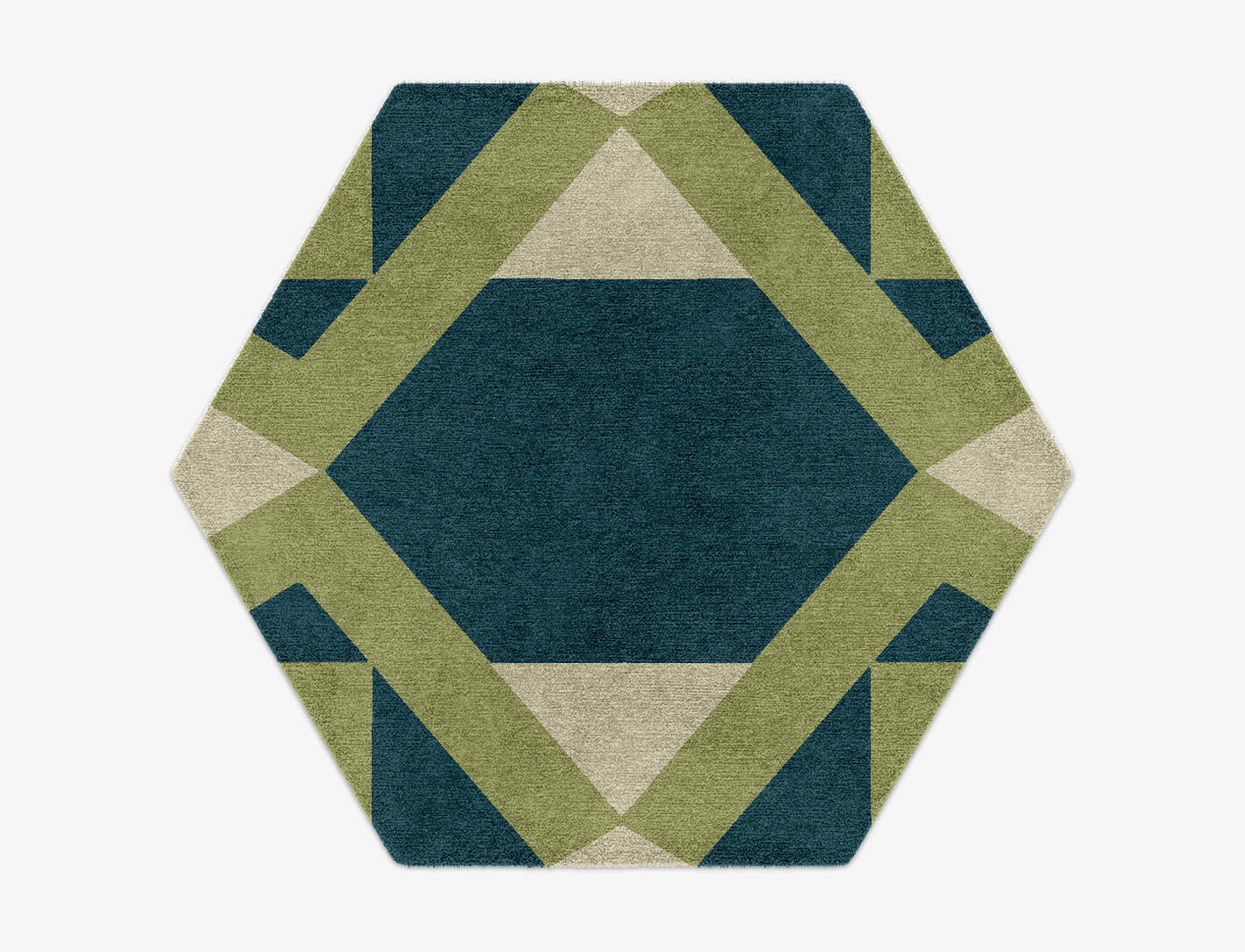 Courtyard Modern Geometrics Hexagon Hand Knotted Tibetan Wool Custom Rug by Rug Artisan