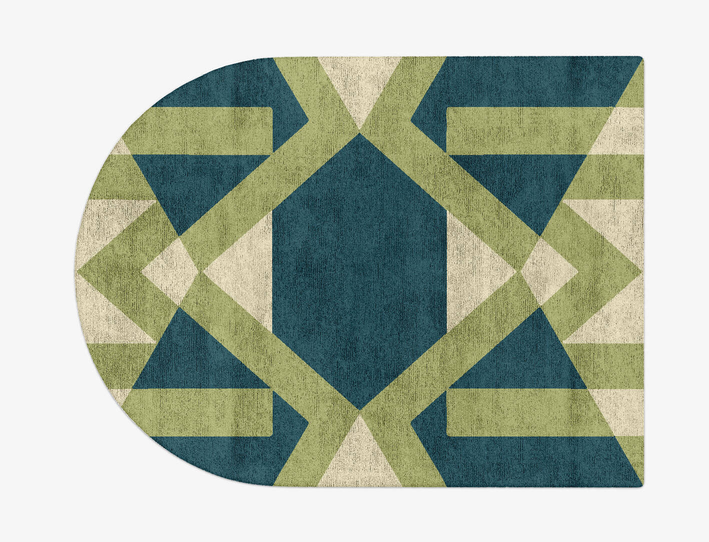 Courtyard Modern Geometrics Arch Hand Tufted Bamboo Silk Custom Rug by Rug Artisan