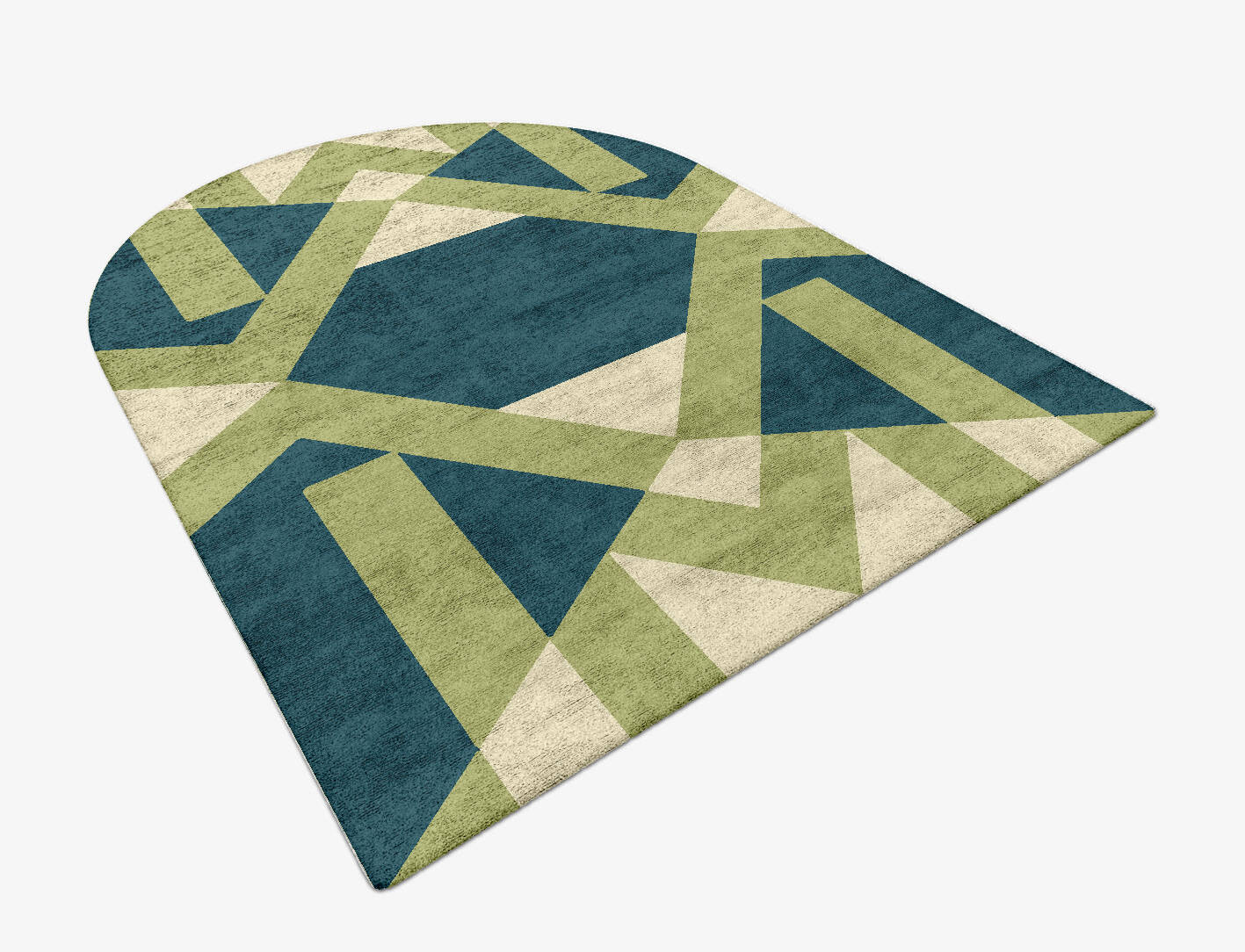 Courtyard Modern Geometrics Arch Hand Tufted Bamboo Silk Custom Rug by Rug Artisan