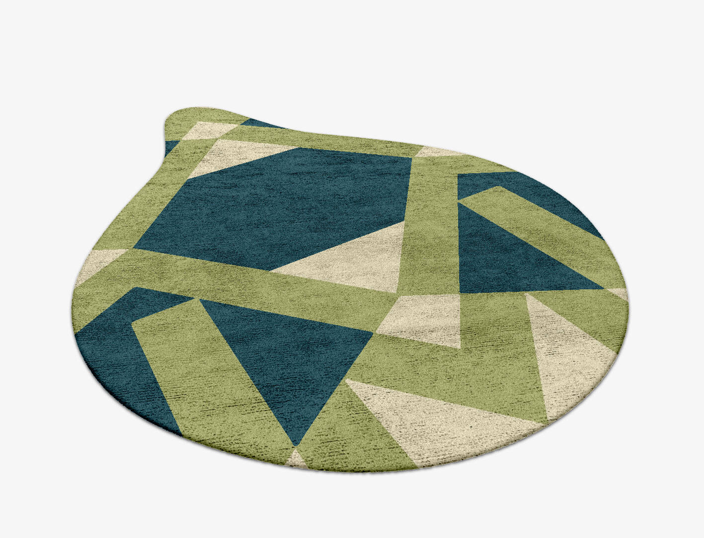 Courtyard Modern Geometrics Drop Hand Tufted Bamboo Silk Custom Rug by Rug Artisan