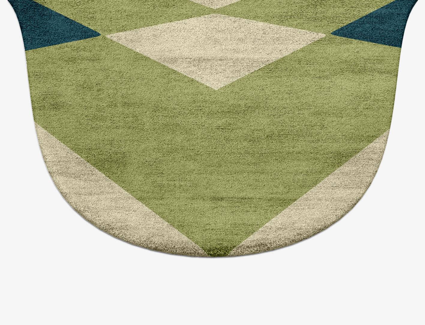 Courtyard Modern Geometrics Drop Hand Tufted Bamboo Silk Custom Rug by Rug Artisan