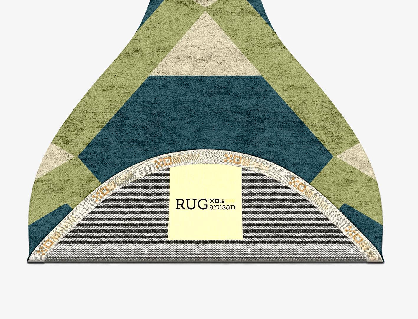 Courtyard Modern Geometrics Drop Hand Tufted Bamboo Silk Custom Rug by Rug Artisan