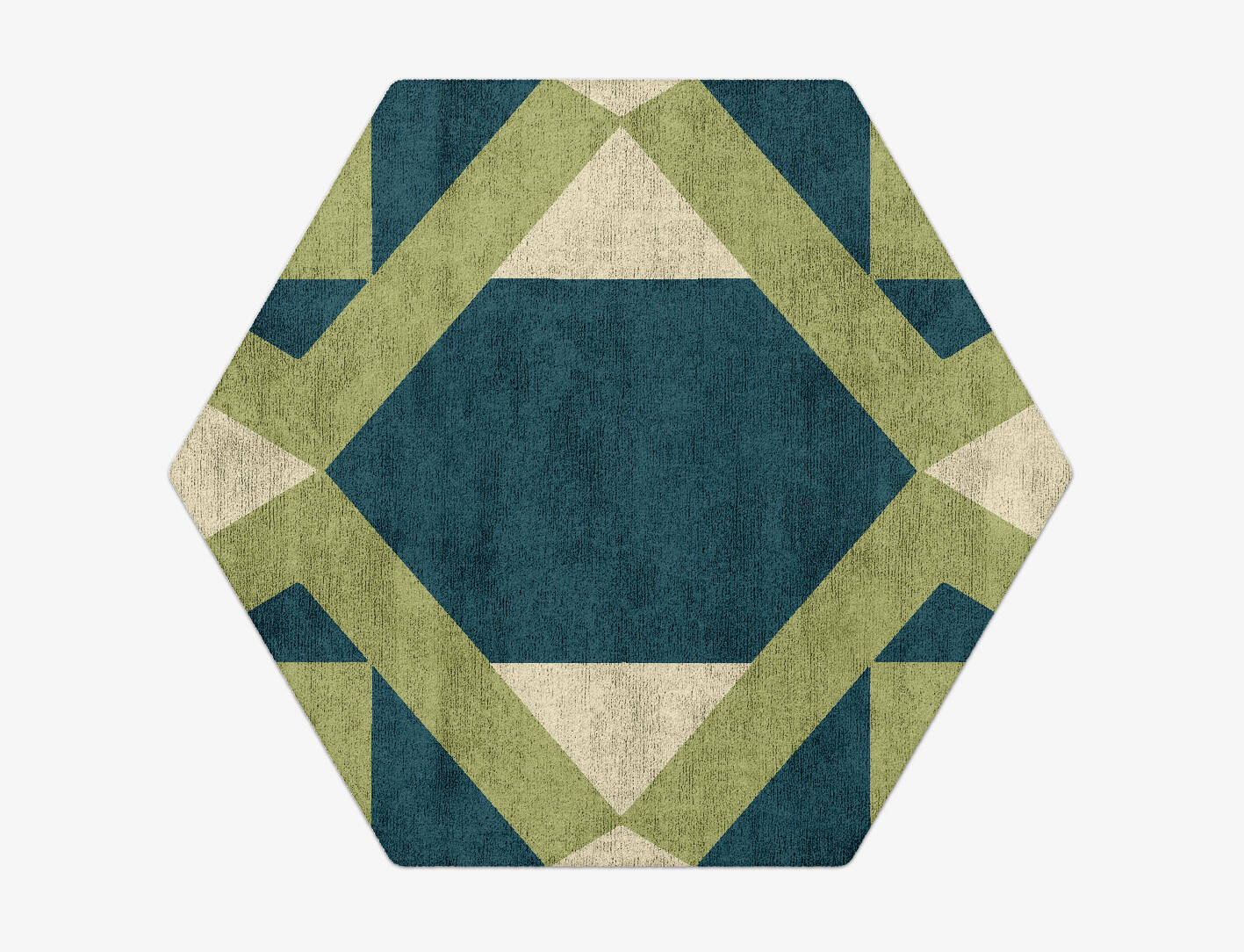 Courtyard Modern Geometrics Hexagon Hand Tufted Bamboo Silk Custom Rug by Rug Artisan