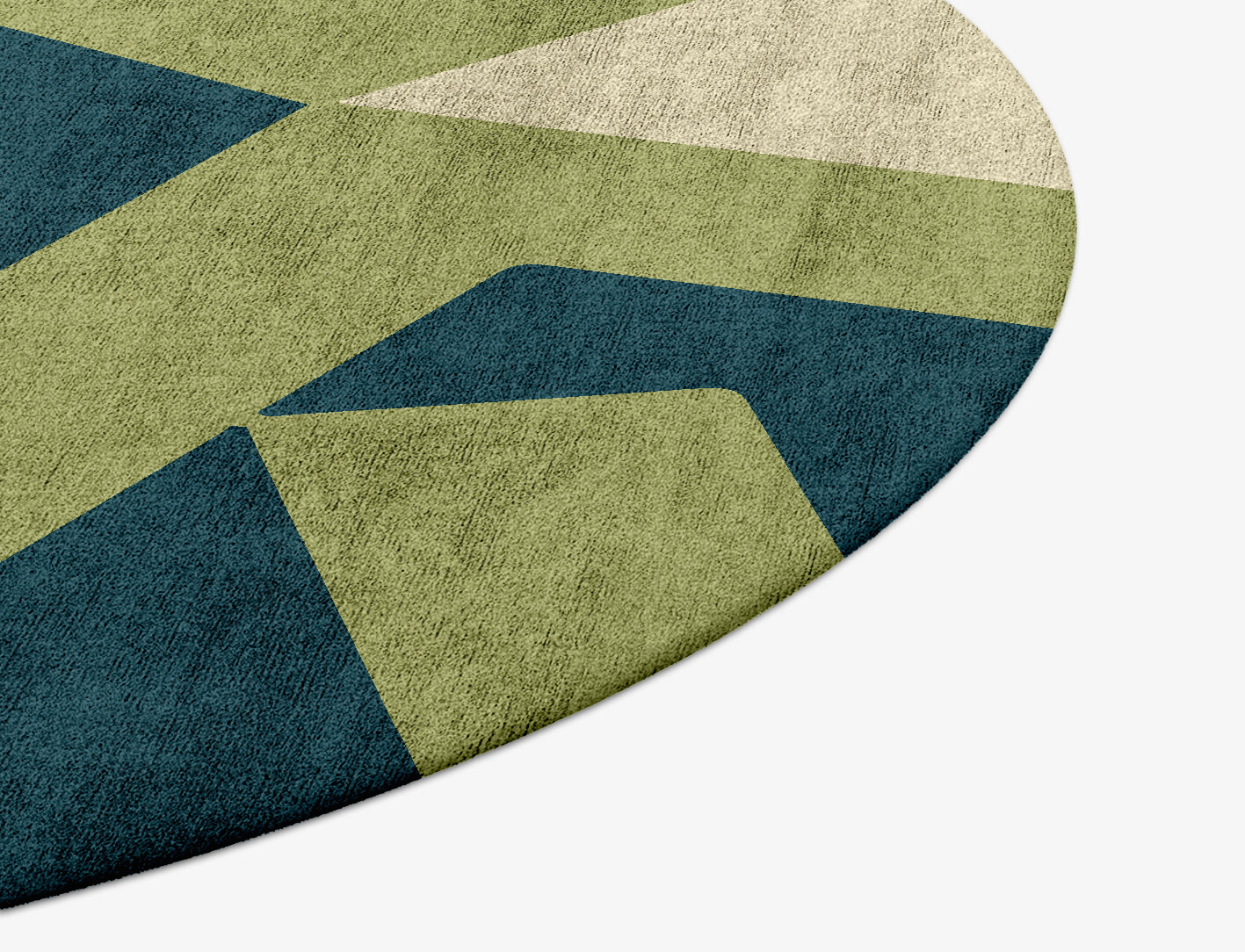 Courtyard Geometric Round Hand Tufted Bamboo Silk Custom Rug by Rug Artisan
