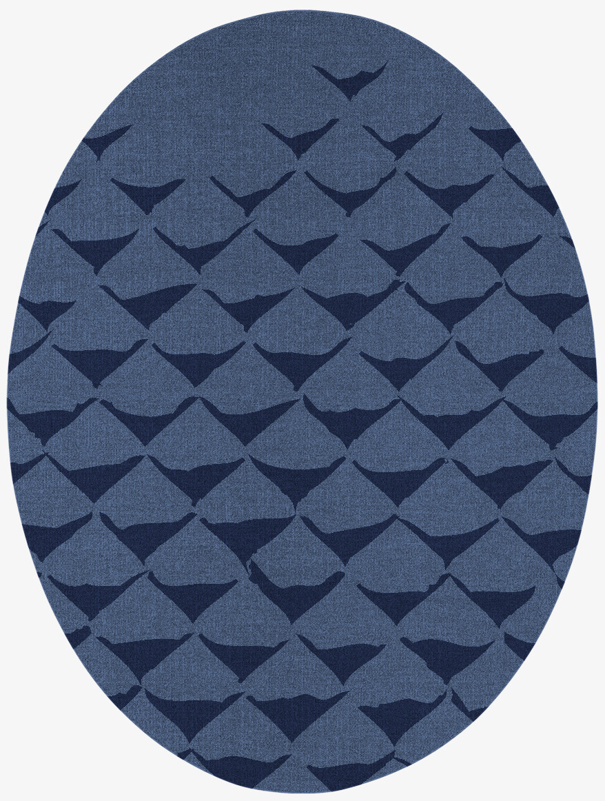 Covey Abstract Oval Flatweave New Zealand Wool Custom Rug by Rug Artisan