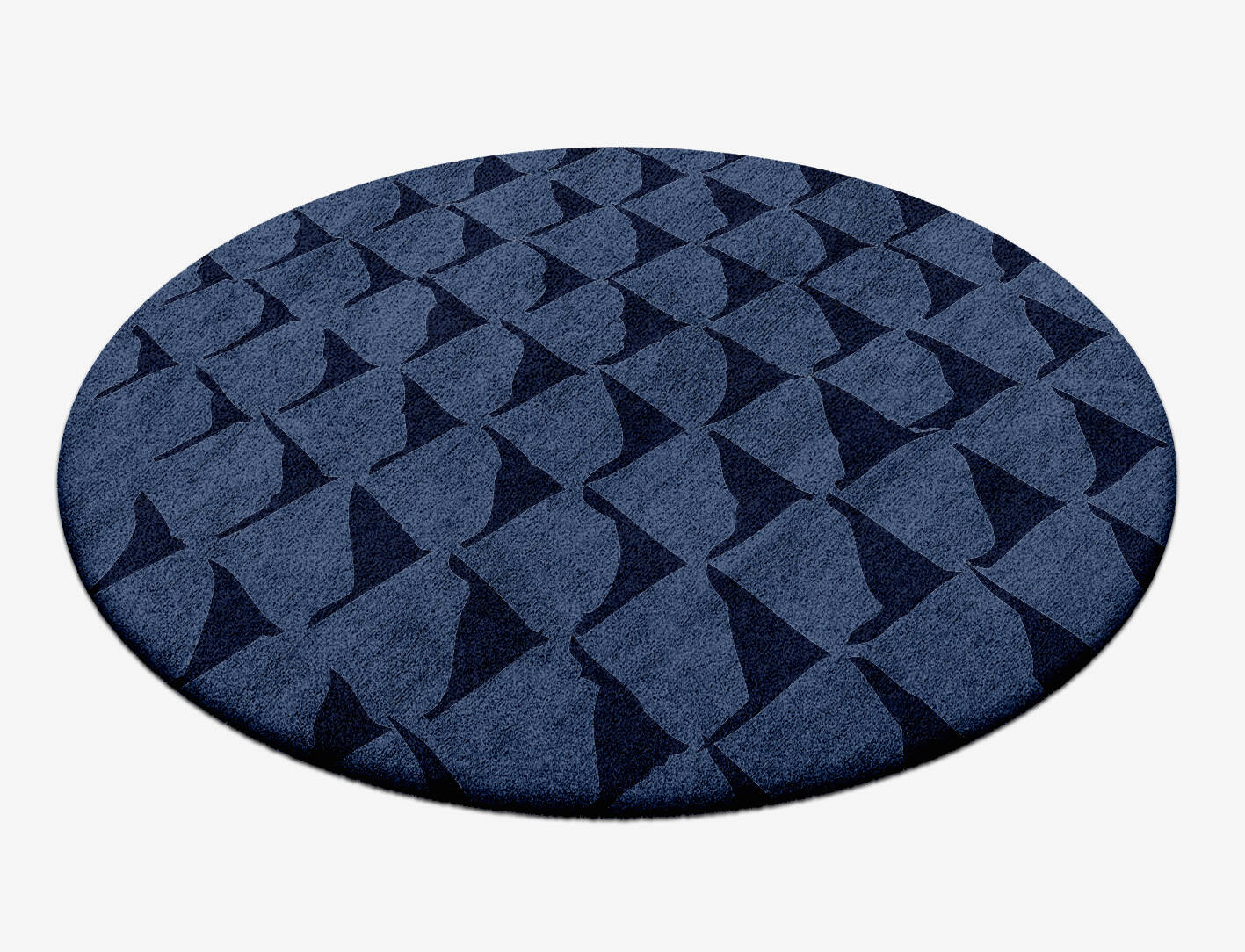 Covey Abstract Round Hand Tufted Bamboo Silk Custom Rug by Rug Artisan