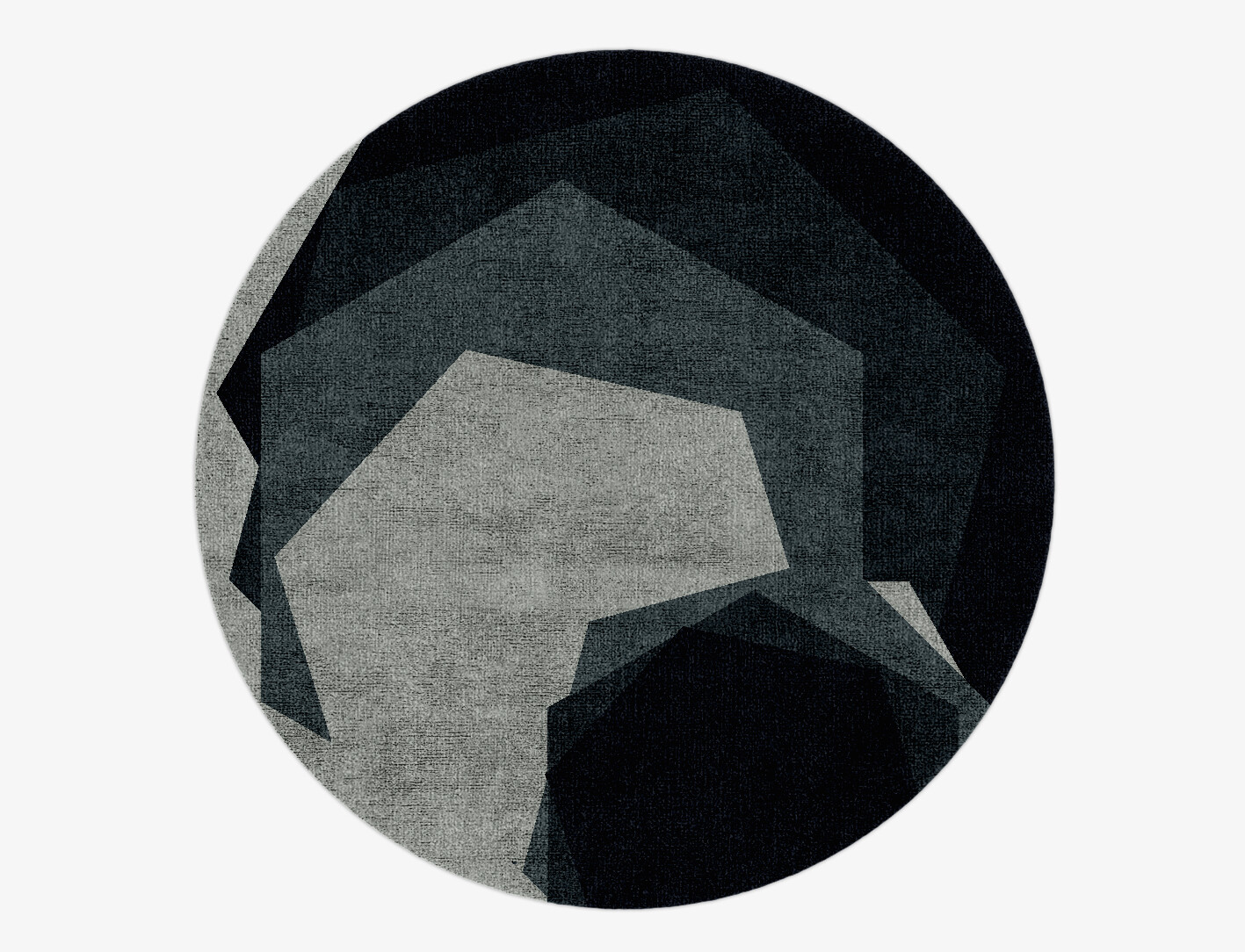 Craft Geometric Round Hand Knotted Bamboo Silk Custom Rug by Rug Artisan