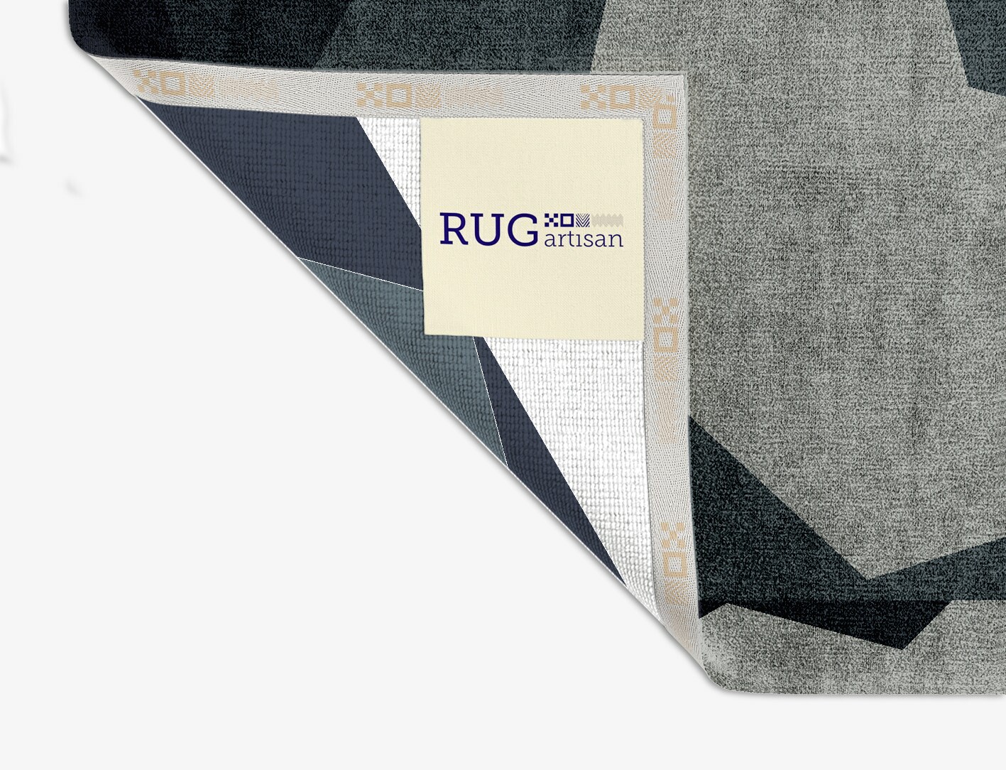 Craft Geometric Square Hand Knotted Bamboo Silk Custom Rug by Rug Artisan