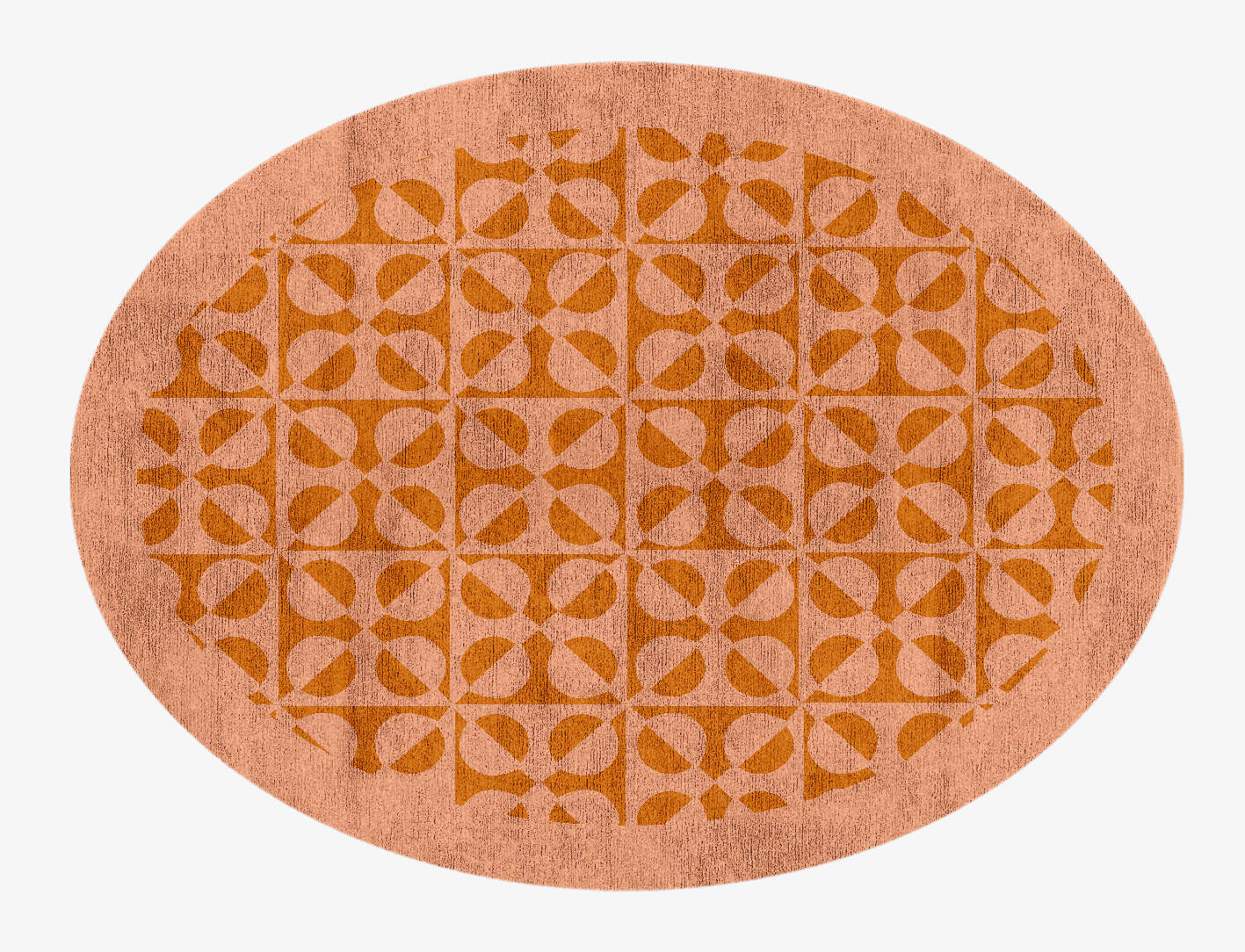 Crescent Geometric Oval Hand Knotted Bamboo Silk Custom Rug by Rug Artisan