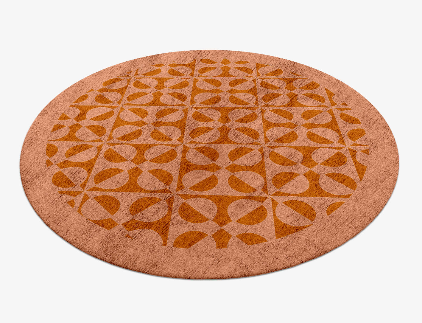 Crescent Geometric Round Hand Knotted Bamboo Silk Custom Rug by Rug Artisan