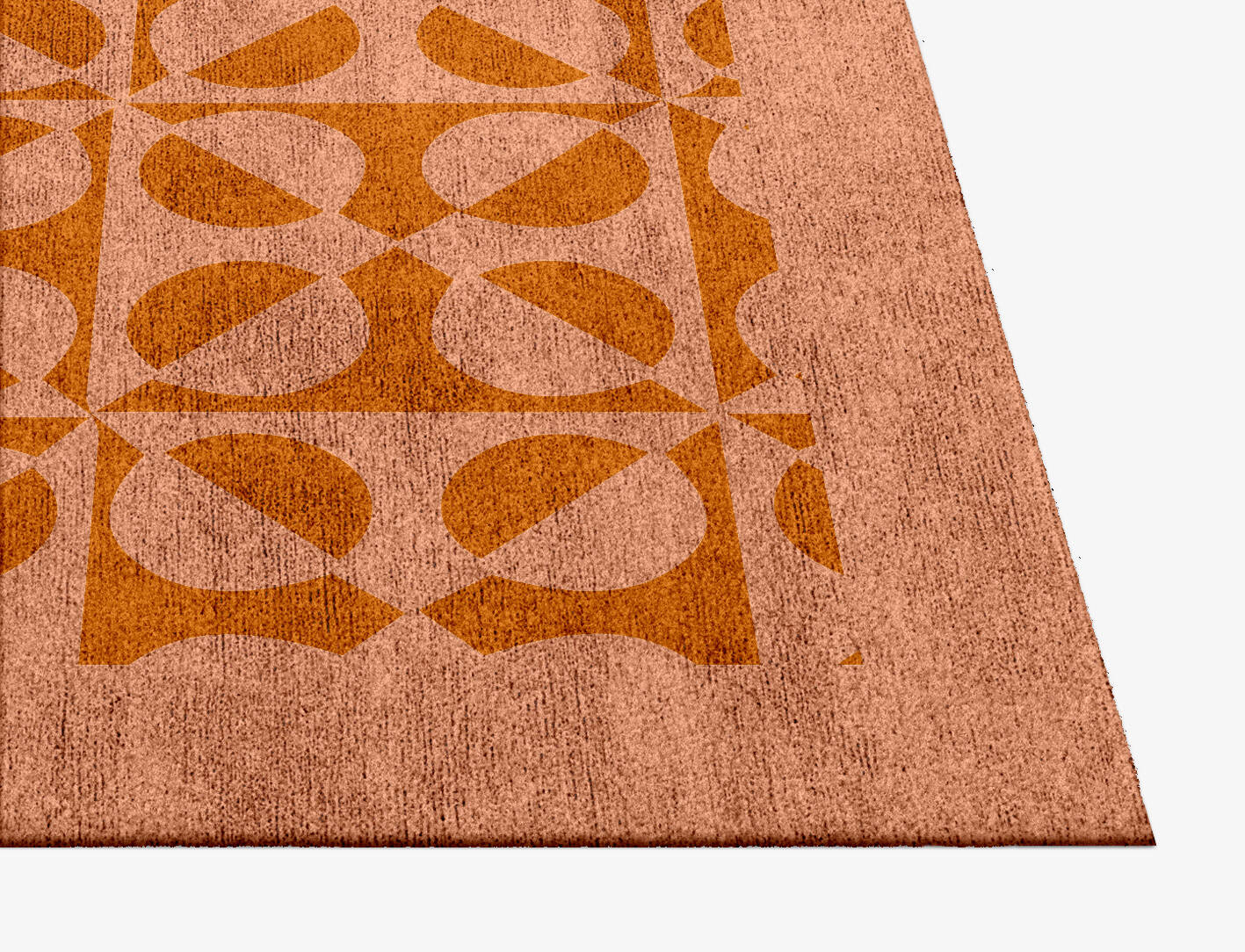 Crescent Geometric Square Hand Knotted Bamboo Silk Custom Rug by Rug Artisan