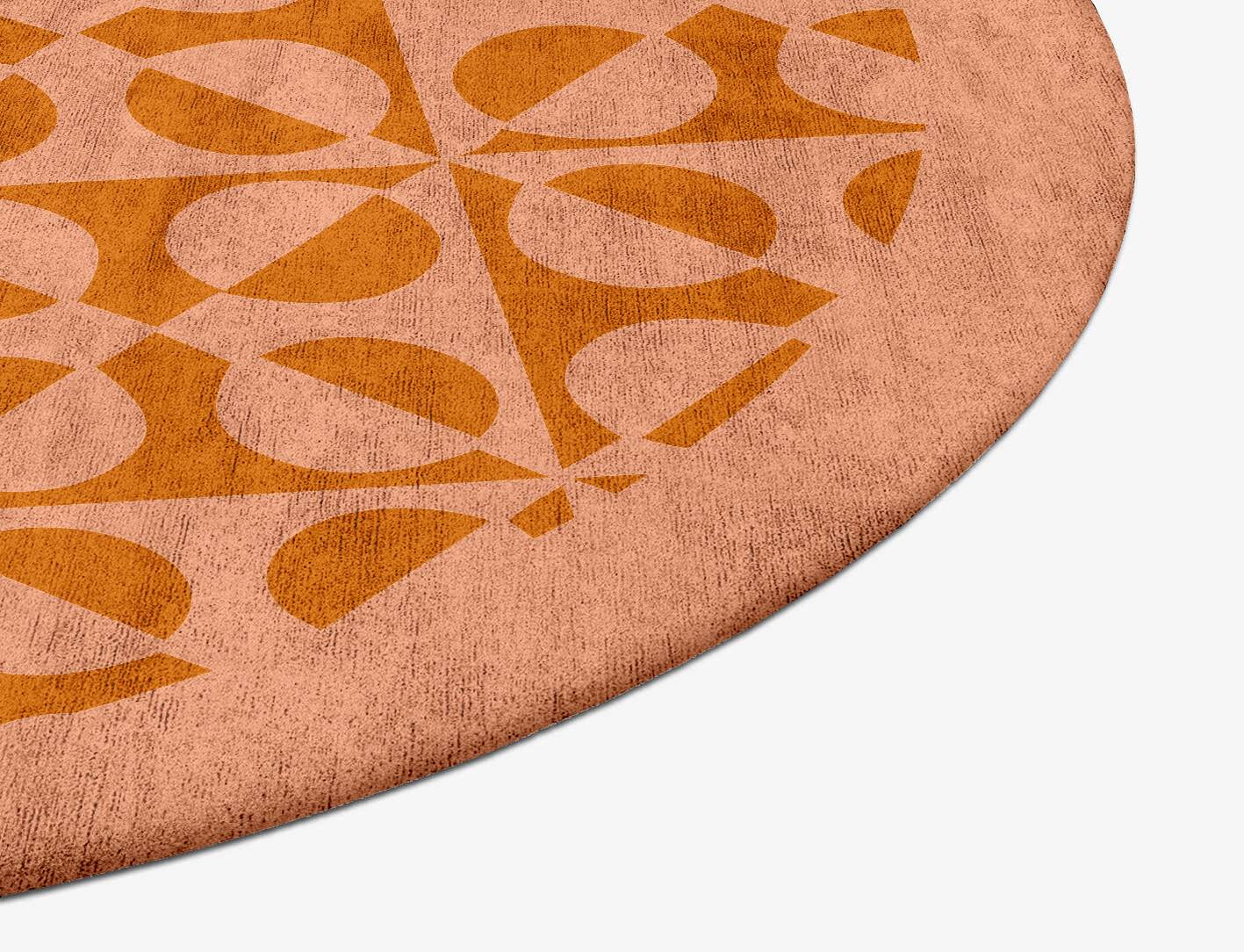Crescent Geometric Oval Hand Tufted Bamboo Silk Custom Rug by Rug Artisan