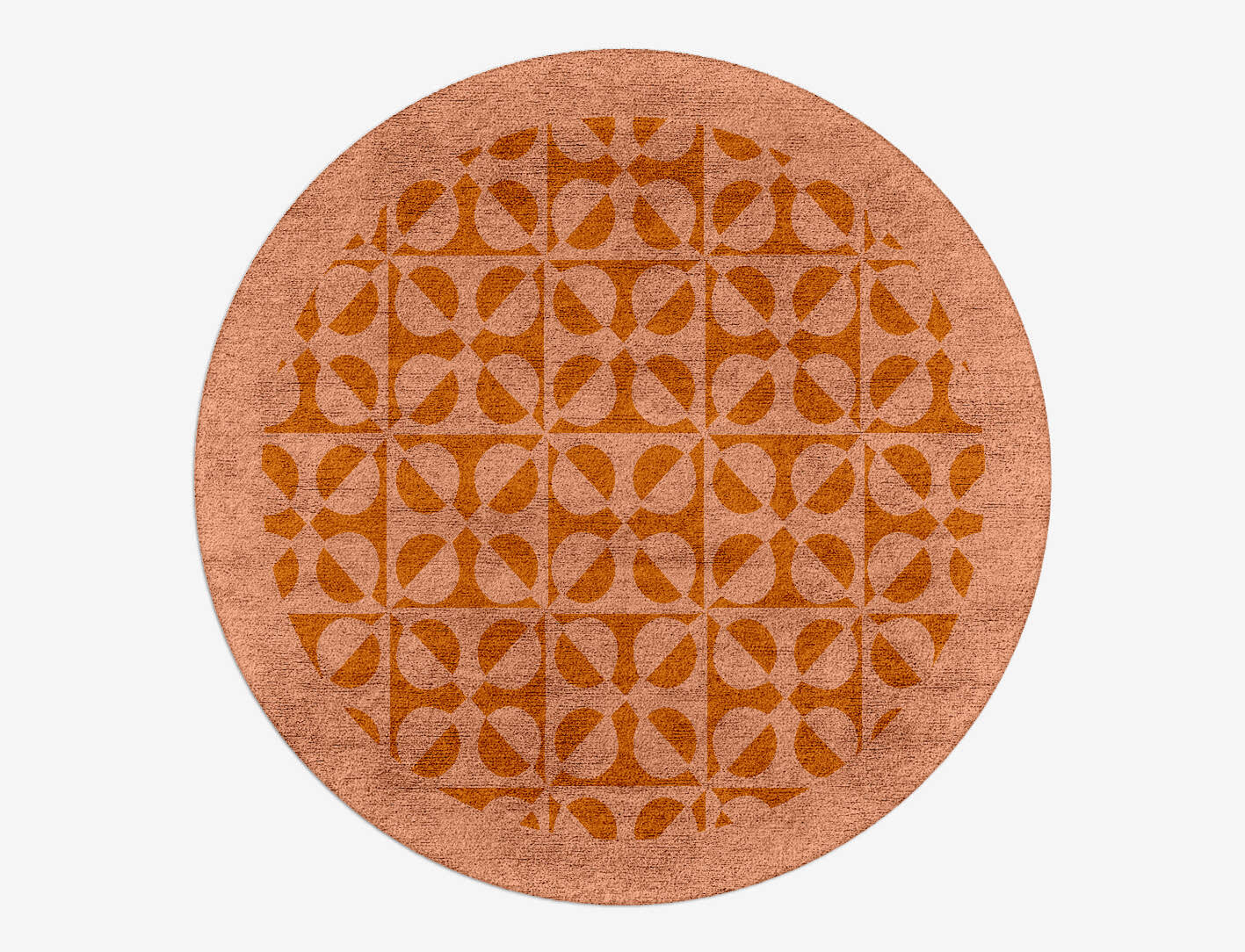 Crescent Geometric Round Hand Tufted Bamboo Silk Custom Rug by Rug Artisan