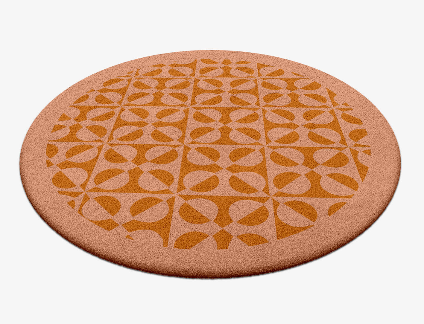 Crescent Geometric Round Hand Tufted Pure Wool Custom Rug by Rug Artisan