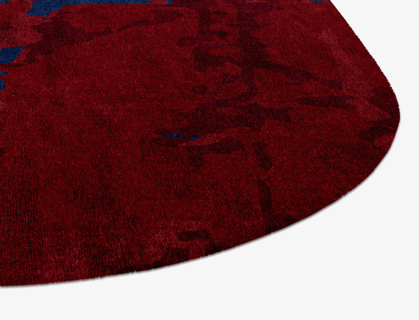 Crimson Blues Surface Art Eight Hand Knotted Bamboo Silk Custom Rug by Rug Artisan