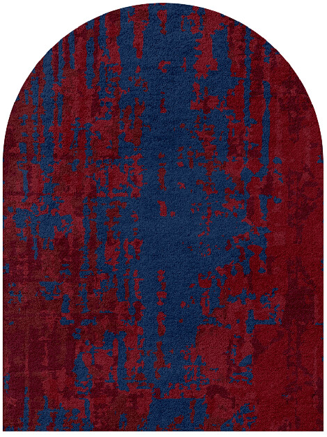 Crimson Blues Surface Art Arch Hand Tufted Pure Wool Custom Rug by Rug Artisan