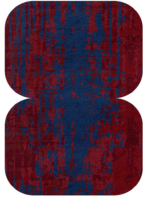 Crimson Blues Surface Art Eight Hand Tufted Pure Wool Custom Rug by Rug Artisan