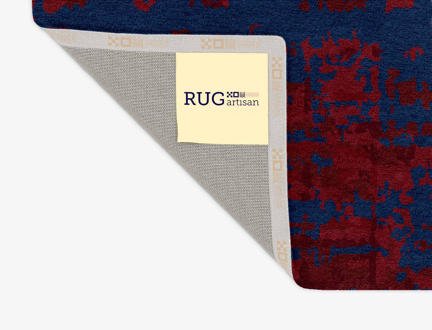 Crimson Blues Surface Art Rectangle Hand Tufted Pure Wool Custom Rug by Rug Artisan