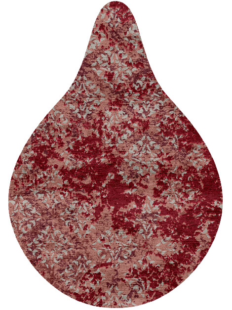 Crimson Splash Vintage Drop Hand Knotted Bamboo Silk Custom Rug by Rug Artisan
