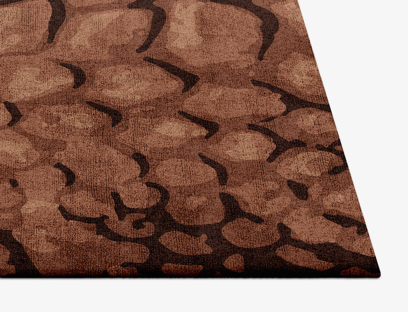 Croc Hide Animal Prints Square Hand Tufted Bamboo Silk Custom Rug by Rug Artisan