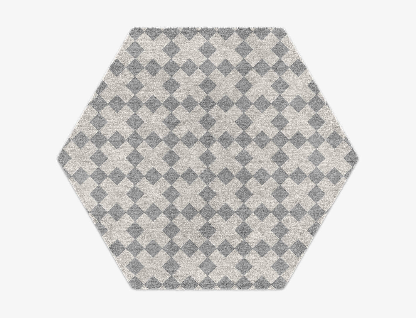 Crosscut Geometric Hexagon Hand Knotted Tibetan Wool Custom Rug by Rug Artisan