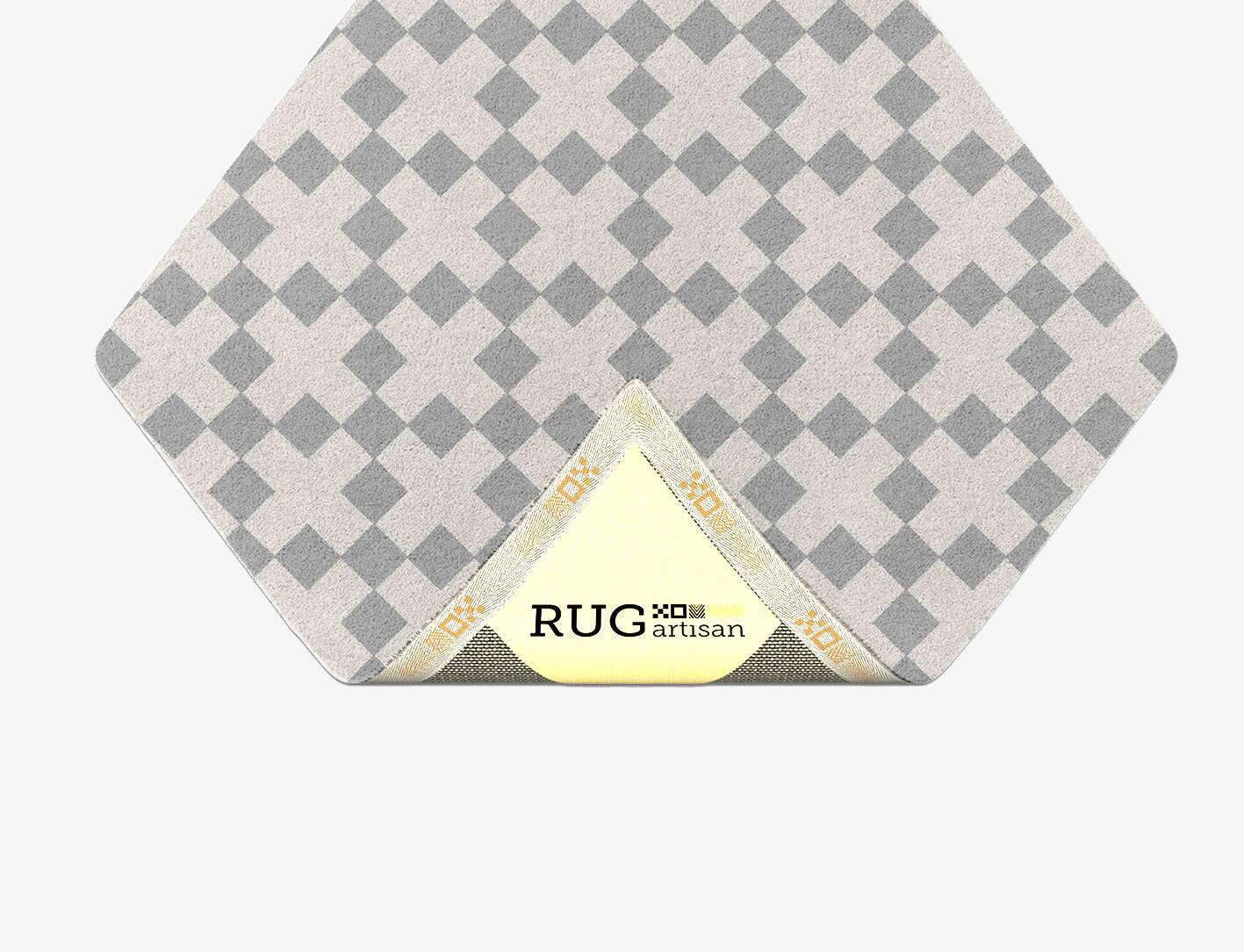 Crosscut Geometric Diamond Hand Tufted Pure Wool Custom Rug by Rug Artisan