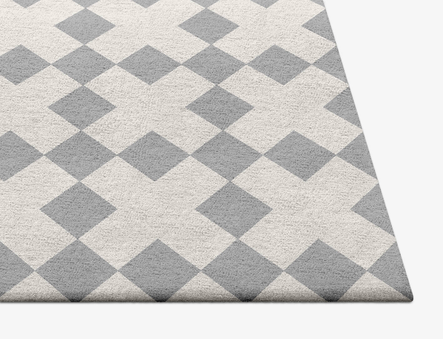 Crosscut Geometric Square Hand Tufted Pure Wool Custom Rug by Rug Artisan