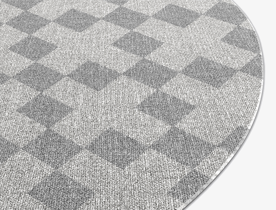 Crosscut Geometric Oval Outdoor Recycled Yarn Custom Rug by Rug Artisan