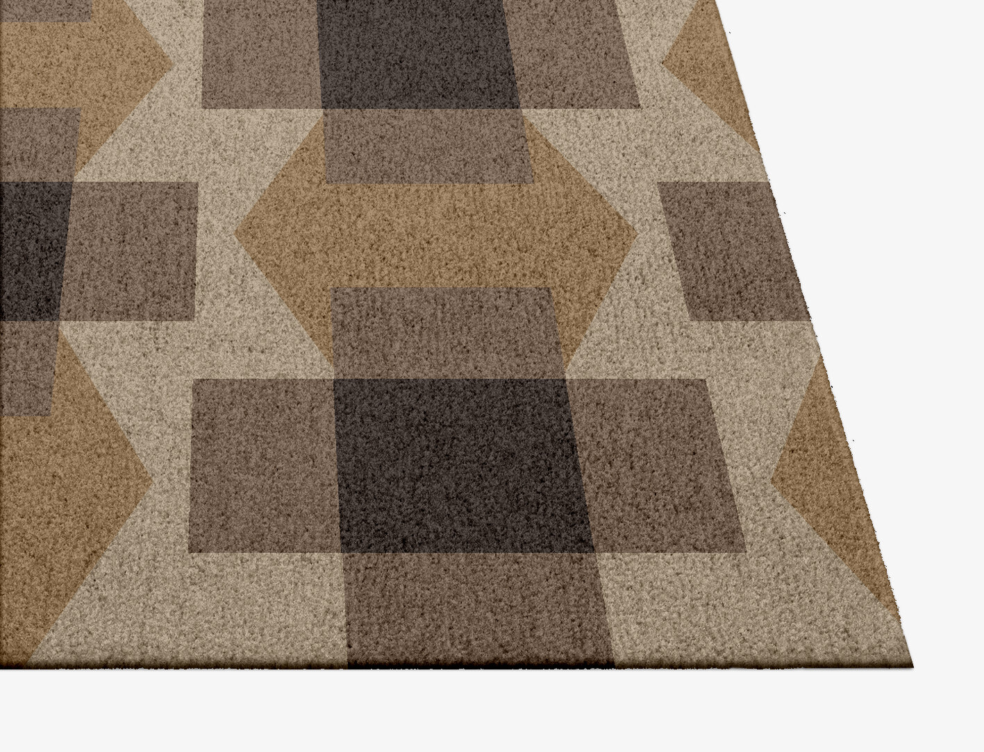 Crossed Geometric Square Hand Knotted Tibetan Wool Custom Rug by Rug Artisan