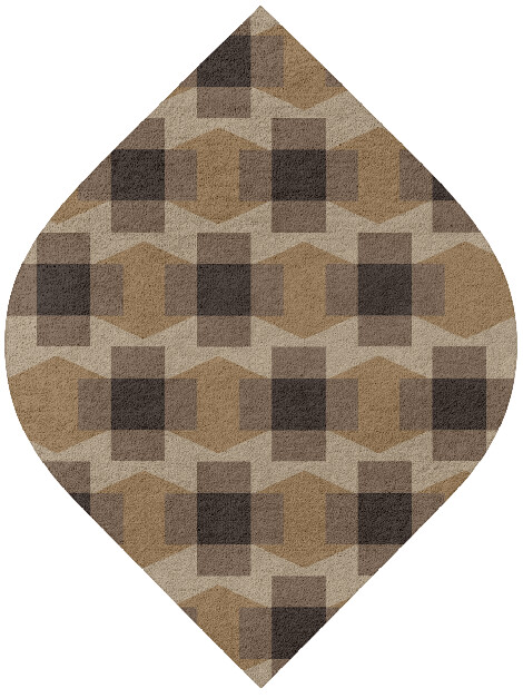 Crossed Modern Geometrics Ogee Hand Tufted Pure Wool Custom Rug by Rug Artisan