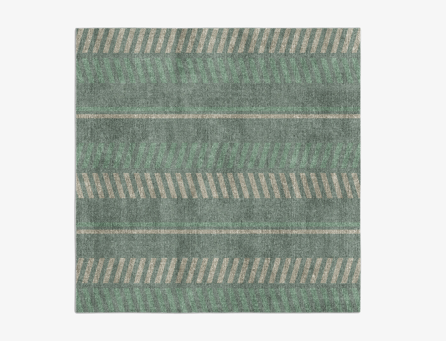 Crosslane Geometric Square Flatweave Bamboo Silk Custom Rug by Rug Artisan