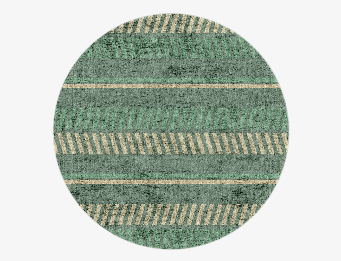 Crosslane Geometric Round Hand Knotted Bamboo Silk Custom Rug by Rug Artisan