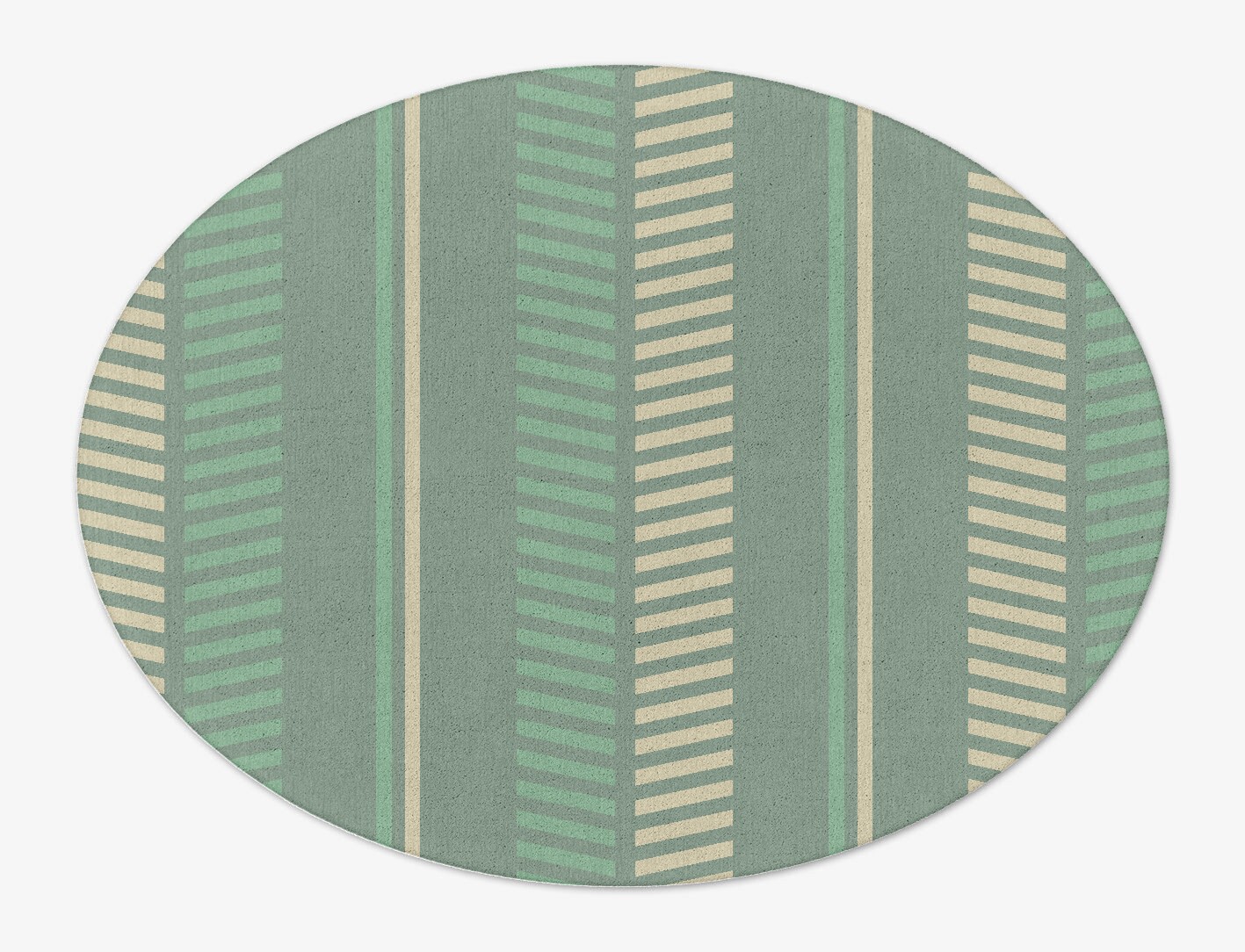 Crosslane Geometric Oval Hand Tufted Pure Wool Custom Rug by Rug Artisan
